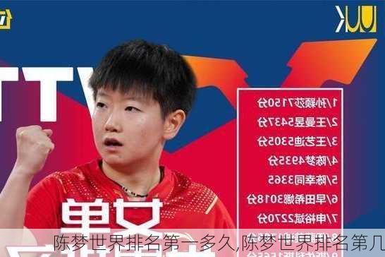 陈梦世界排名第一多久,陈梦世界排名第几
