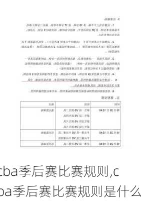 cba季后赛比赛规则,cba季后赛比赛规则是什么