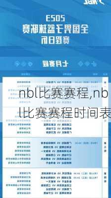 nbl比赛赛程,nbl比赛赛程时间表