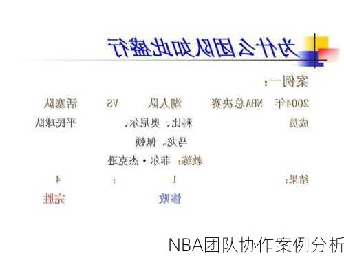 NBA团队协作案例分析