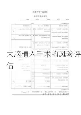 大脑植入手术的风险评估