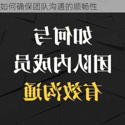 如何确保团队沟通的顺畅性