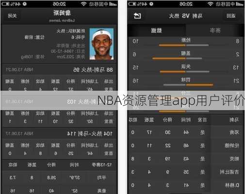 NBA资源管理app用户评价