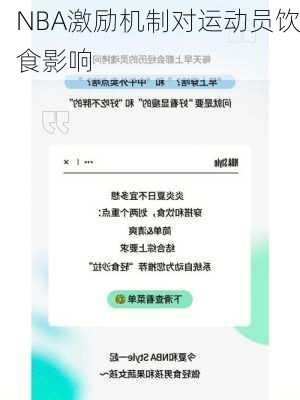 NBA激励机制对运动员饮食影响