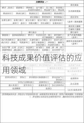 科技成果价值评估的应用领域