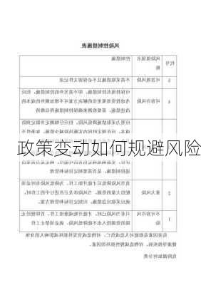 政策变动如何规避风险