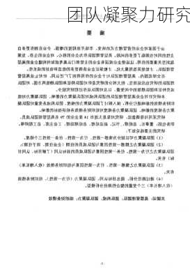 团队凝聚力研究