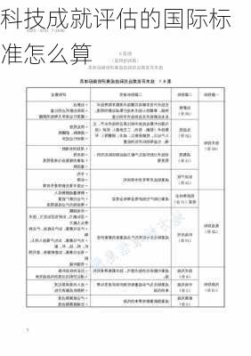 科技成就评估的国际标准怎么算