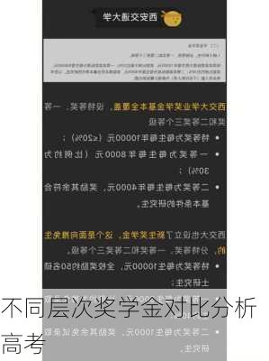 不同层次奖学金对比分析高考
