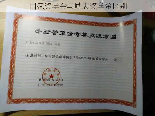 国家奖学金与励志奖学金区别