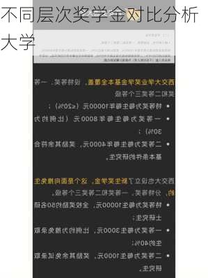不同层次奖学金对比分析大学