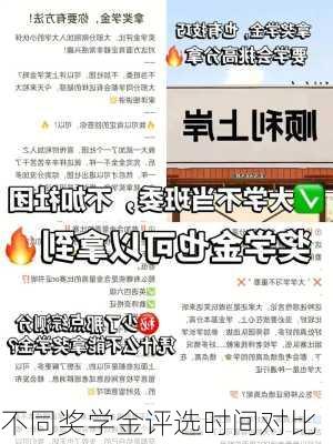 不同奖学金评选时间对比