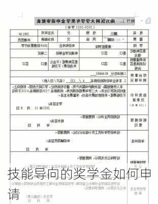 技能导向的奖学金如何申请