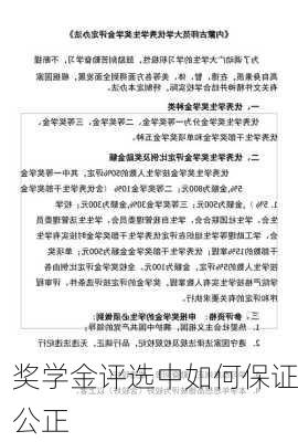 奖学金评选中如何保证公正