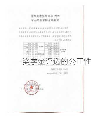奖学金评选的公正性