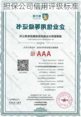 担保公司信用评级标准