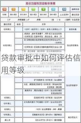 贷款审批中如何评估信用等级