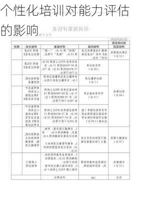 个性化培训对能力评估的影响