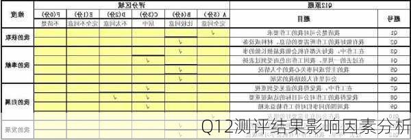 Q12测评结果影响因素分析