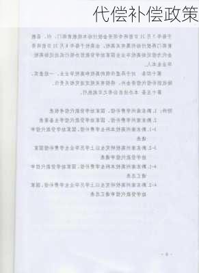 代偿补偿政策