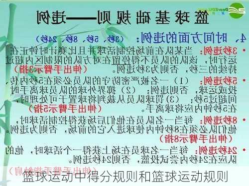 篮球运动中得分规则和篮球运动规则