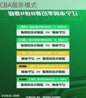 CBA服务模式