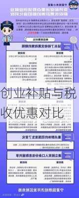 创业补贴与税收优惠对比