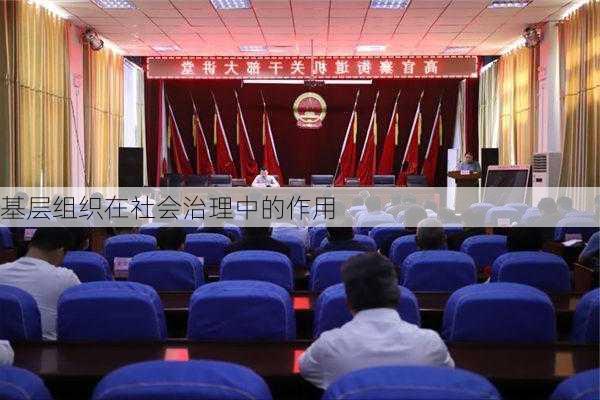 基层组织在社会治理中的作用