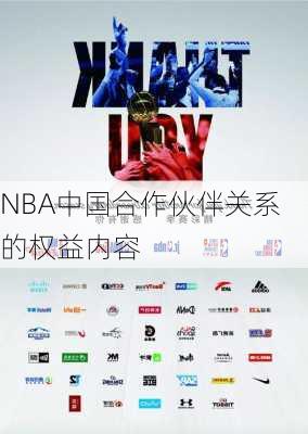NBA中国合作伙伴关系的权益内容