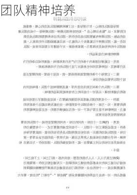 团队精神培养