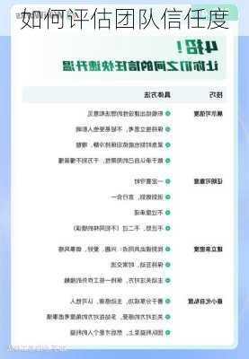 如何评估团队信任度