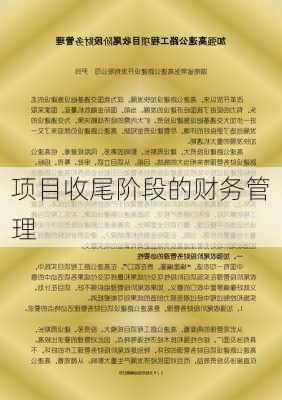 项目收尾阶段的财务管理