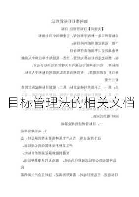 目标管理法的相关文档