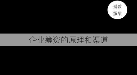 企业筹资的原理和渠道