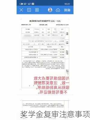 奖学金复审注意事项