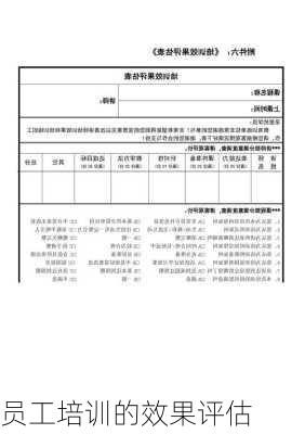 员工培训的效果评估