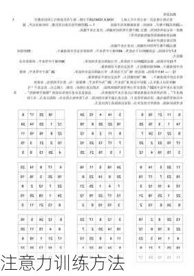 注意力训练方法
