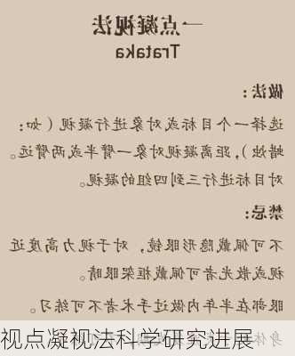 视点凝视法科学研究进展