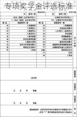 专项奖学金评选标准