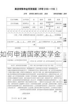 如何申请国家奖学金