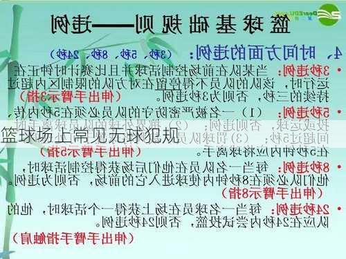 篮球场上常见无球犯规