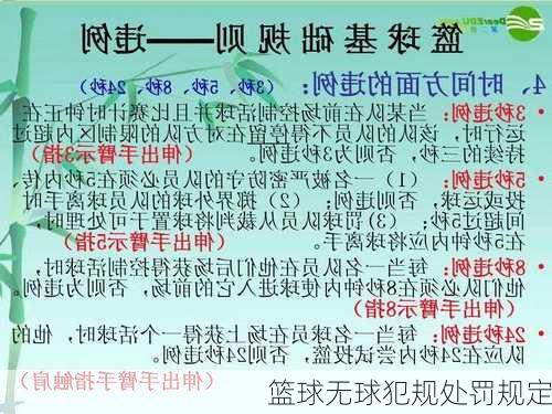 篮球无球犯规处罚规定