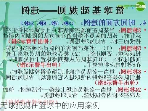 无球犯规在篮球中的应用案例