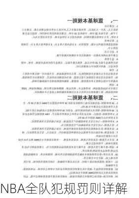 NBA全队犯规罚则详解