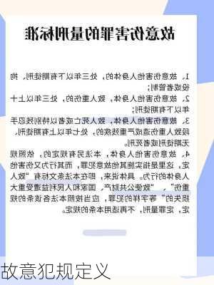 故意犯规定义