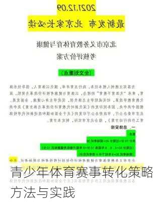 青少年体育赛事转化策略方法与实践
