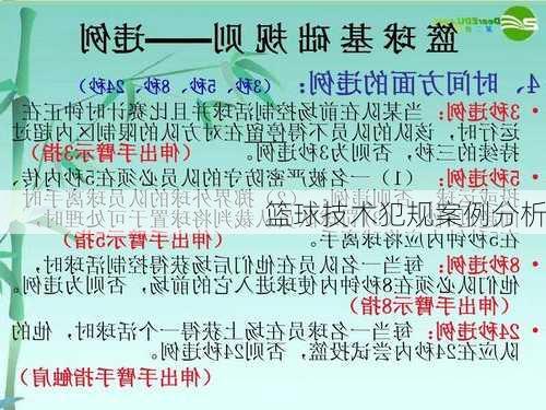 篮球技术犯规案例分析