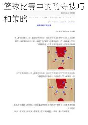 篮球比赛中的防守技巧和策略