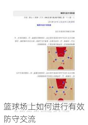 篮球场上如何进行有效防守交流
