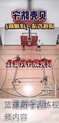 篮球防守训练视频内容